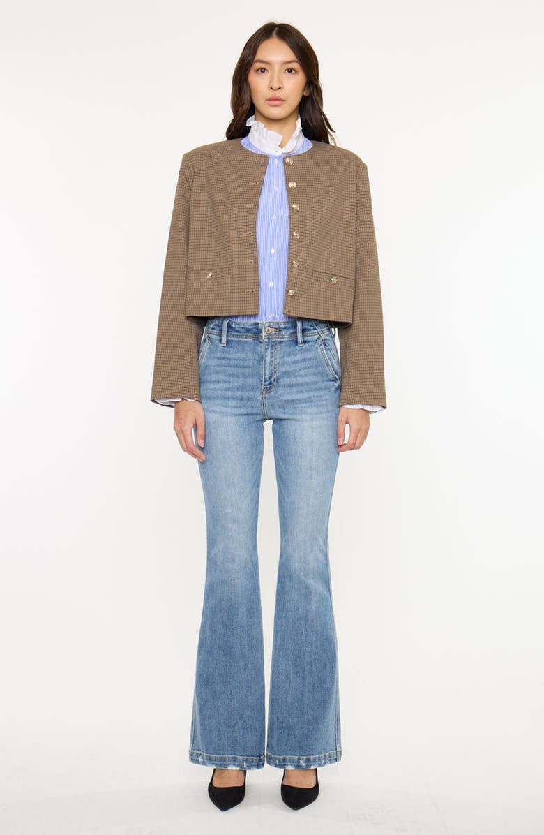 KanCan Bailey High Rise Flare Jeans, Main, color, Medium Dark