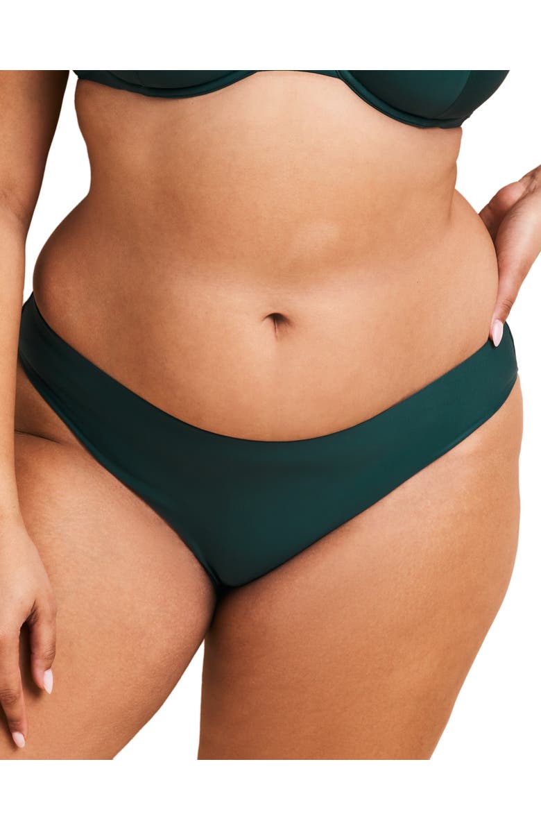 Adore Me Tricia Swimwear Bikini Bottom, Main, color, Dark Green