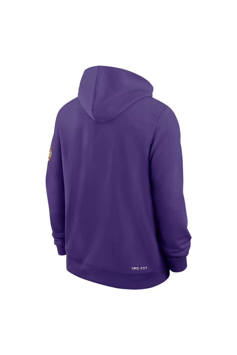 Men's Nike Purple LSU Tigers 2026 Sideline Standard Issue Dri-FIT Hoodie, Alternate, color, Purple