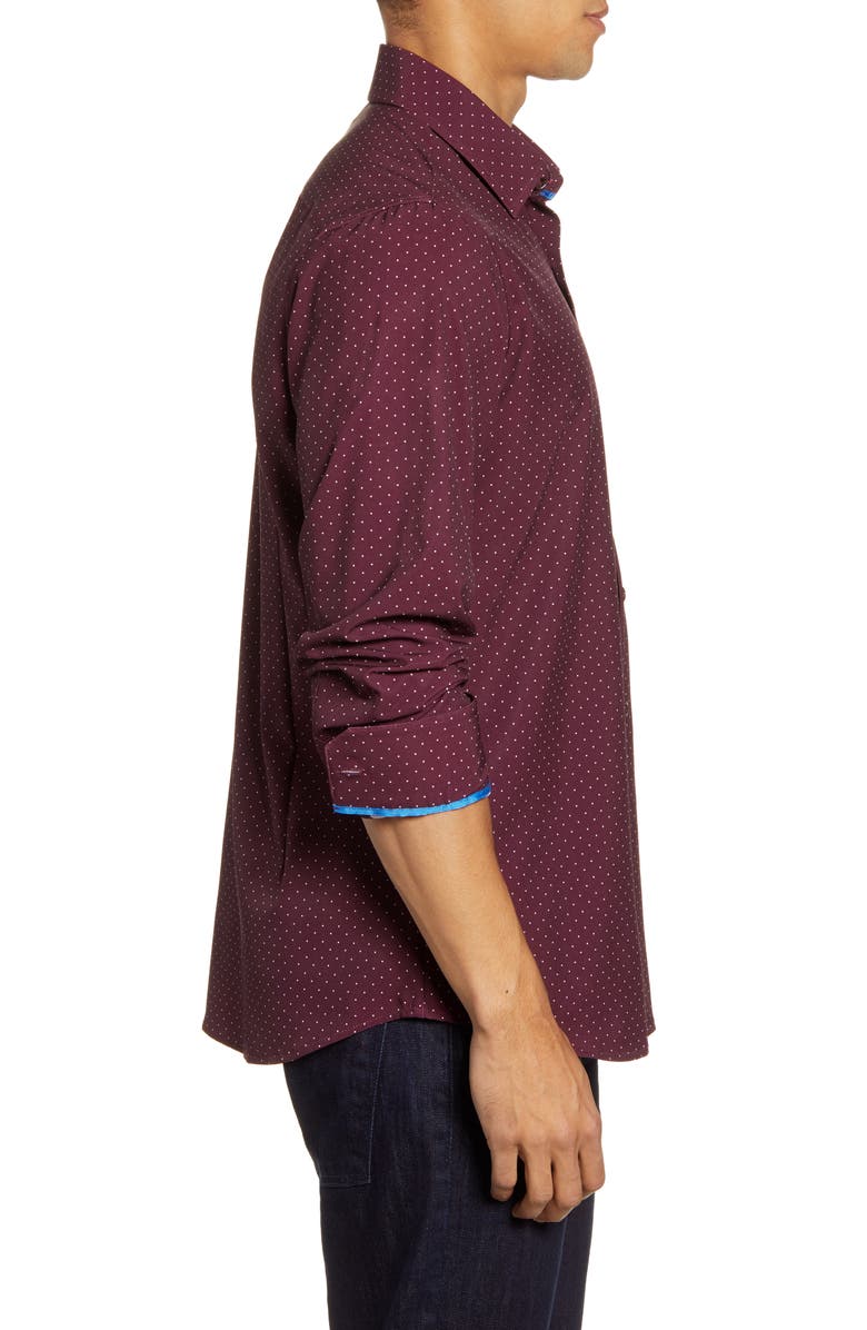 MOVE Performance Apparel Dot Button-Up Shirt, Alternate, color, 