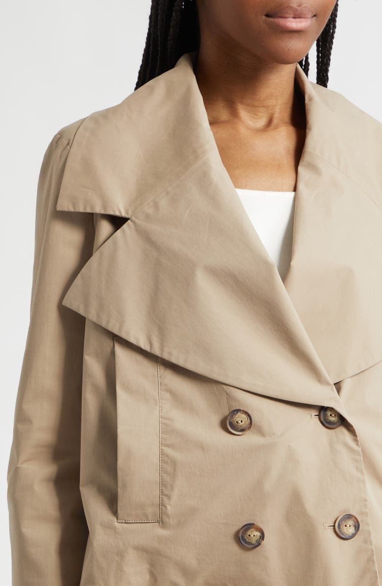 Emporio Armani Dune Crop Trench Coat, Alternate, color, Tan