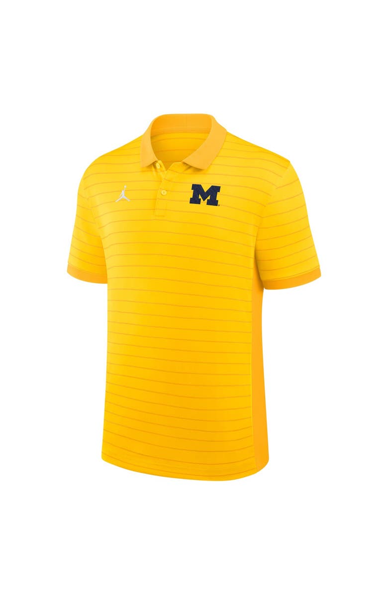 Jordan Brand Men's Jordan Brand Maize Michigan Wolverines 2025 Early Season Coaches Sideline Victory Stripe Performance Polo, Alternate, color, Maize