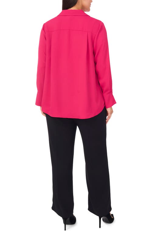 Halogenr Halogen(r) Split Cuff Button-up Top In Red