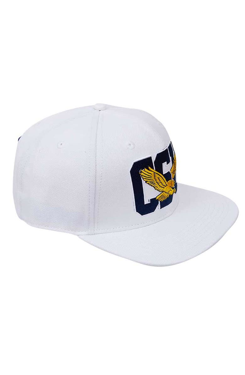 PRO STANDARD Men's Pro Standard White Coppin State Eagles Evergreen Wool Snapback Hat, Main, color, White