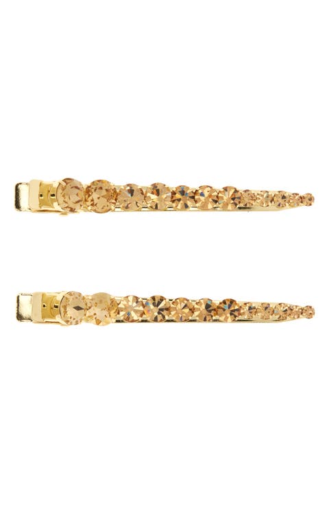 Giada Set of 2 Crystal Embellished Alligator Clips