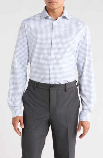Michael Kors Grid Print Slim Fit Performance Dress Shirt