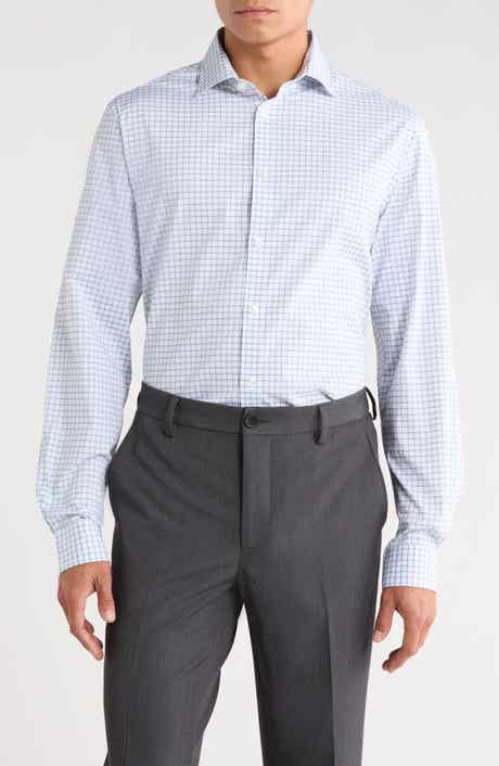 Michael Kors Grid Print Slim Fit Performance Dress Shirt