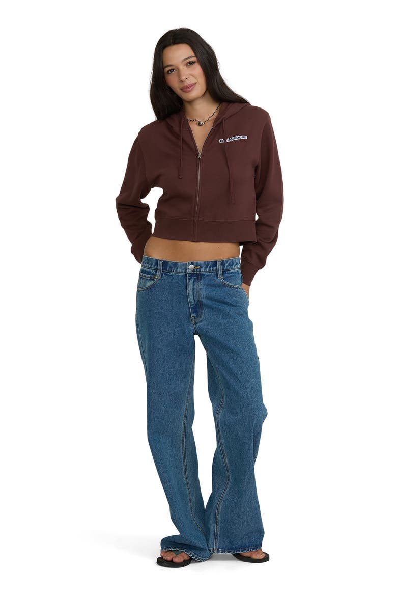 Star Crossed Embroidered Zip Hoodie, Alternate, color, TEAK