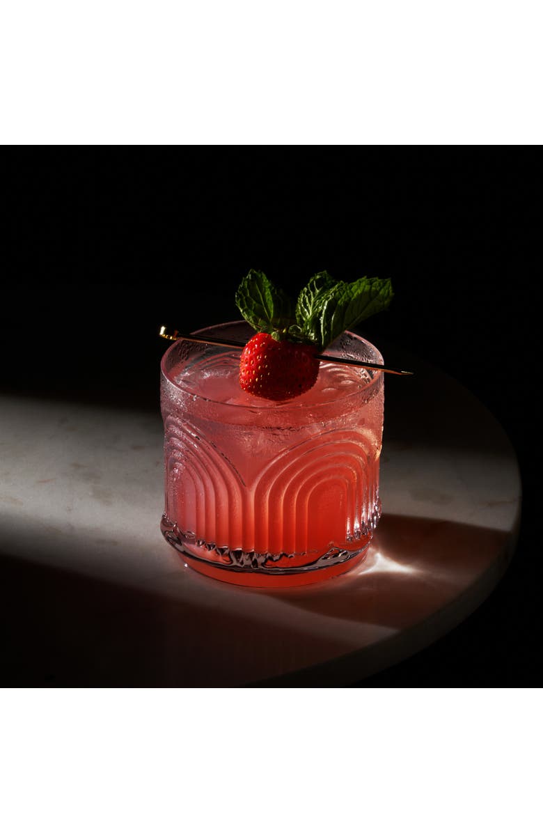 Viski Beau Crystal Lowball Tumblers Set of 4, Alternate, color, Clear