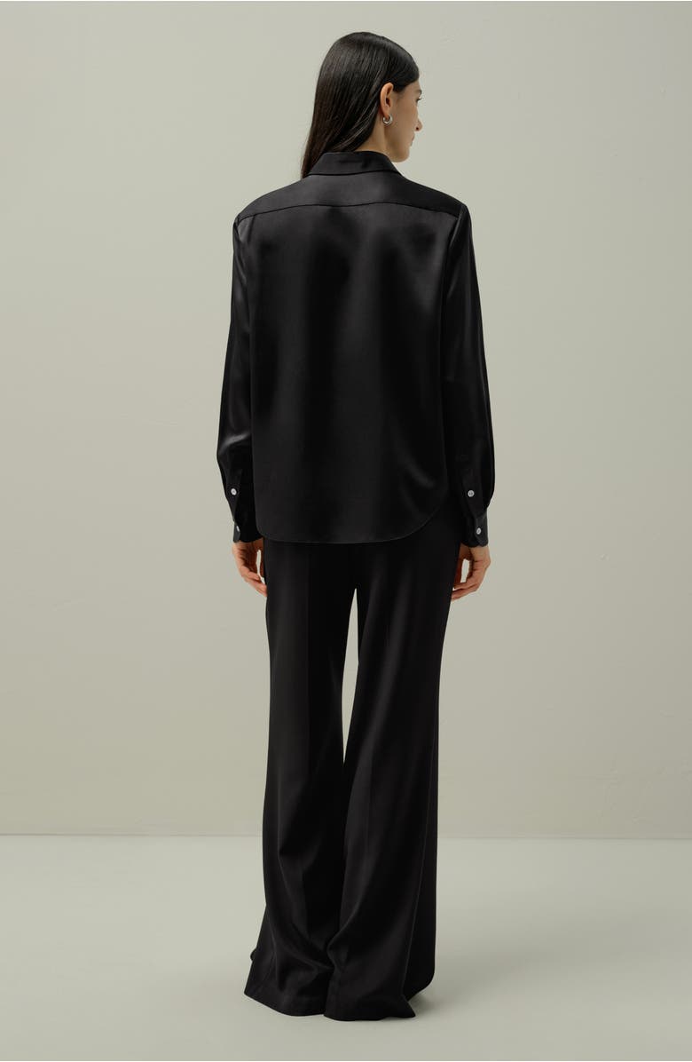 Lilysilk X Lydia Tomlinson Bianca Shirt, Alternate, color, Black