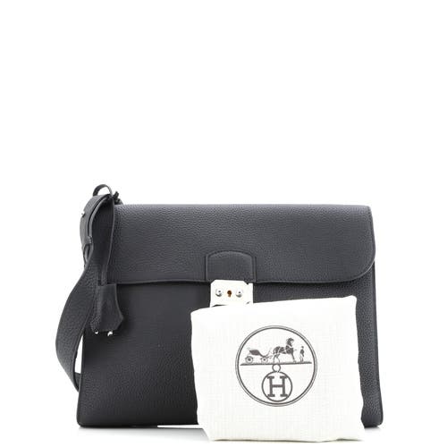 Pre-owned Hermes Hermes Sac A Depeches Messenger Bag Togo 29 In Black