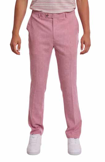 Downing Slim Flat Front Crosshatch Dress Pants
