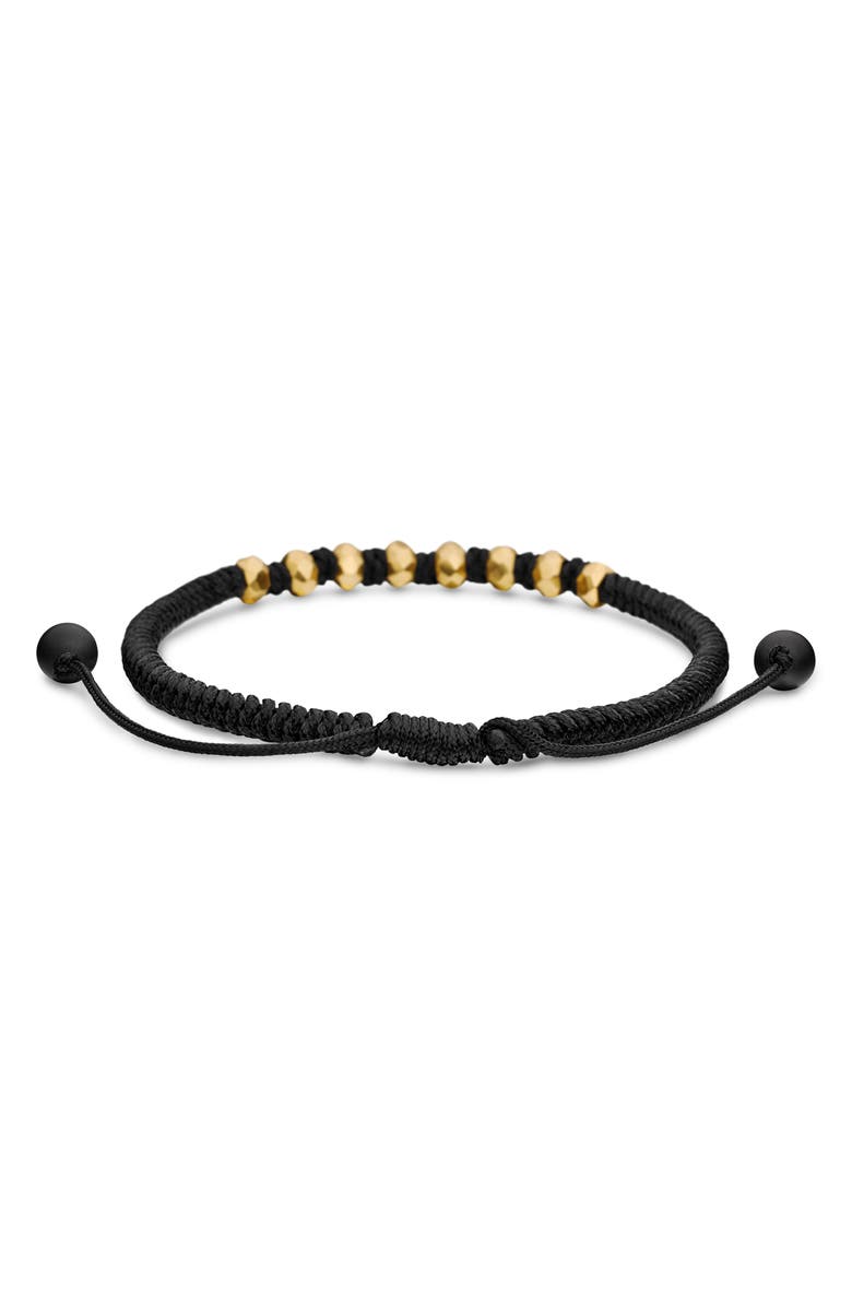 David Yurman DY Fortune Woven Bracelet with Black Onyx in 18K Gold, Alternate, color, 
