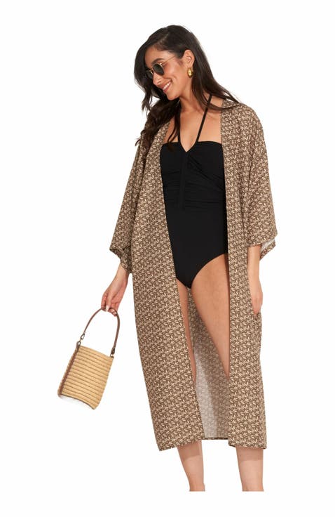 Mika Short Sleeves Swim Cover Up Robe