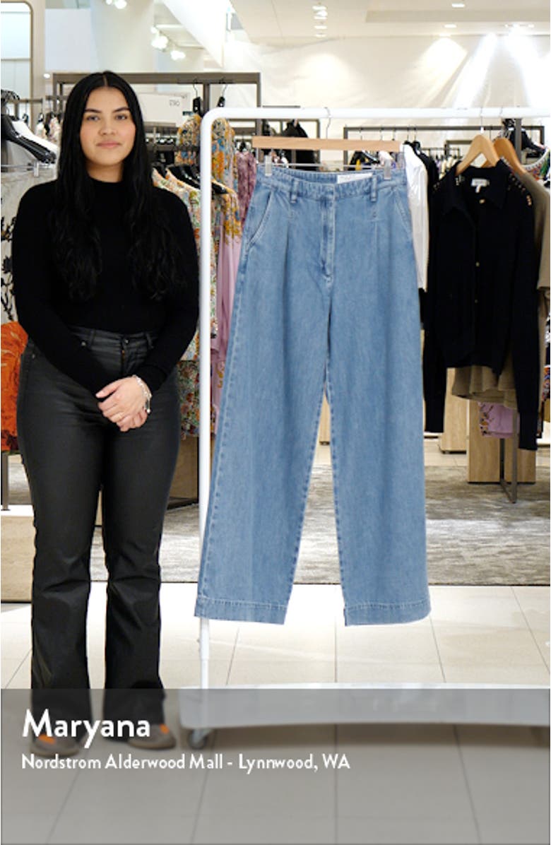 Abigale Featherweight Pleated High Waist Baggy Jeans, sales video thumbnail