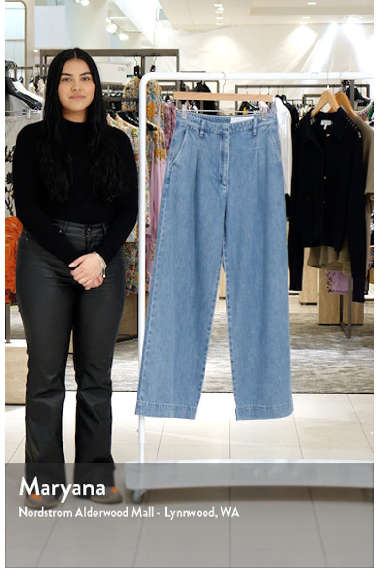 Abigale Featherweight Pleated High Waist Baggy Jeans video