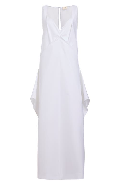 Khaite Kenith Cotton Poplin Dress In White