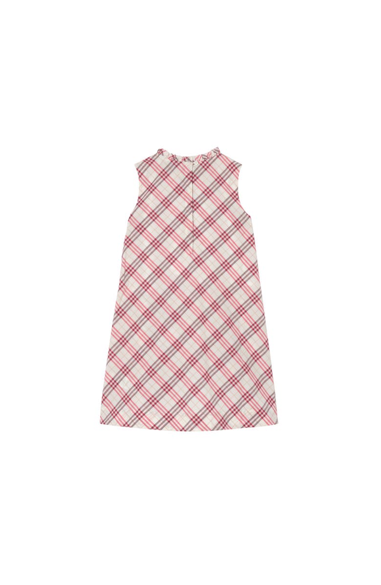 Burberry Check Cotton Dress, Alternate, color, Aubergine Purple