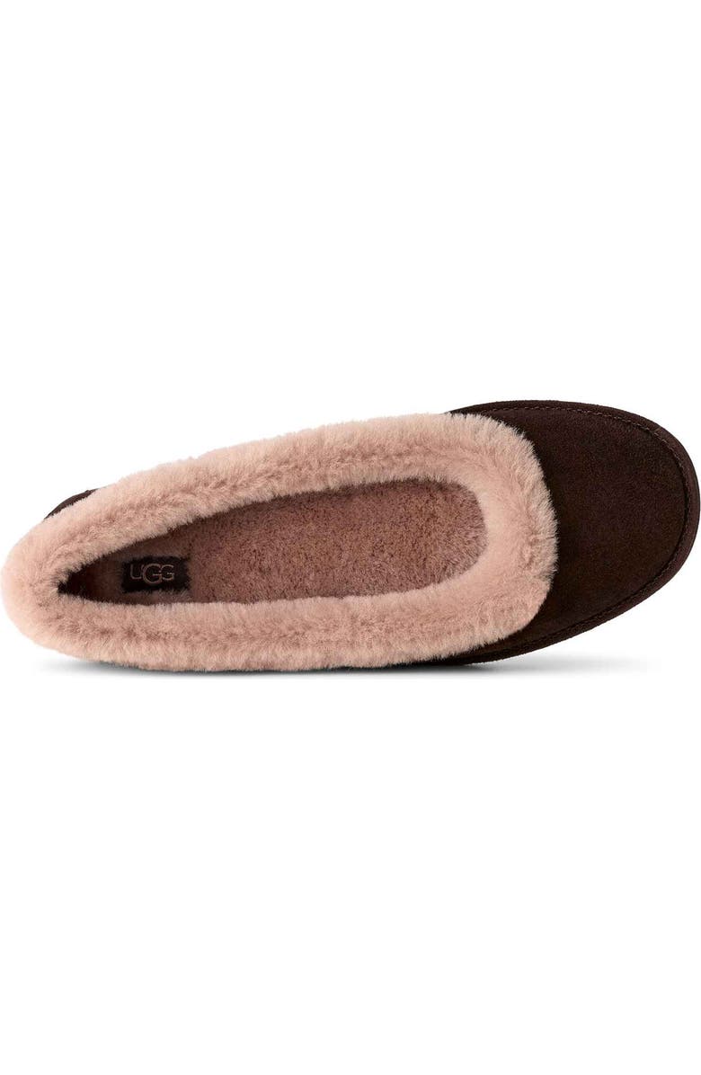 UGG<sup>®</sup> Zora Genuine Shearling Trim Ballet Flat, Alternate, color, Dusted Cocoa