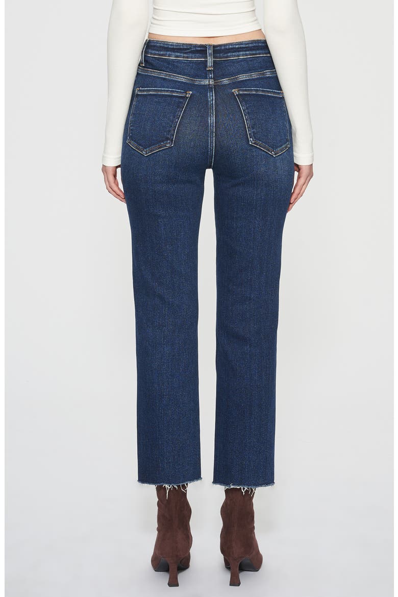 Linda High Waist Ankle Slim Straight Leg Jeans, Alternate, color, DEEP SEA