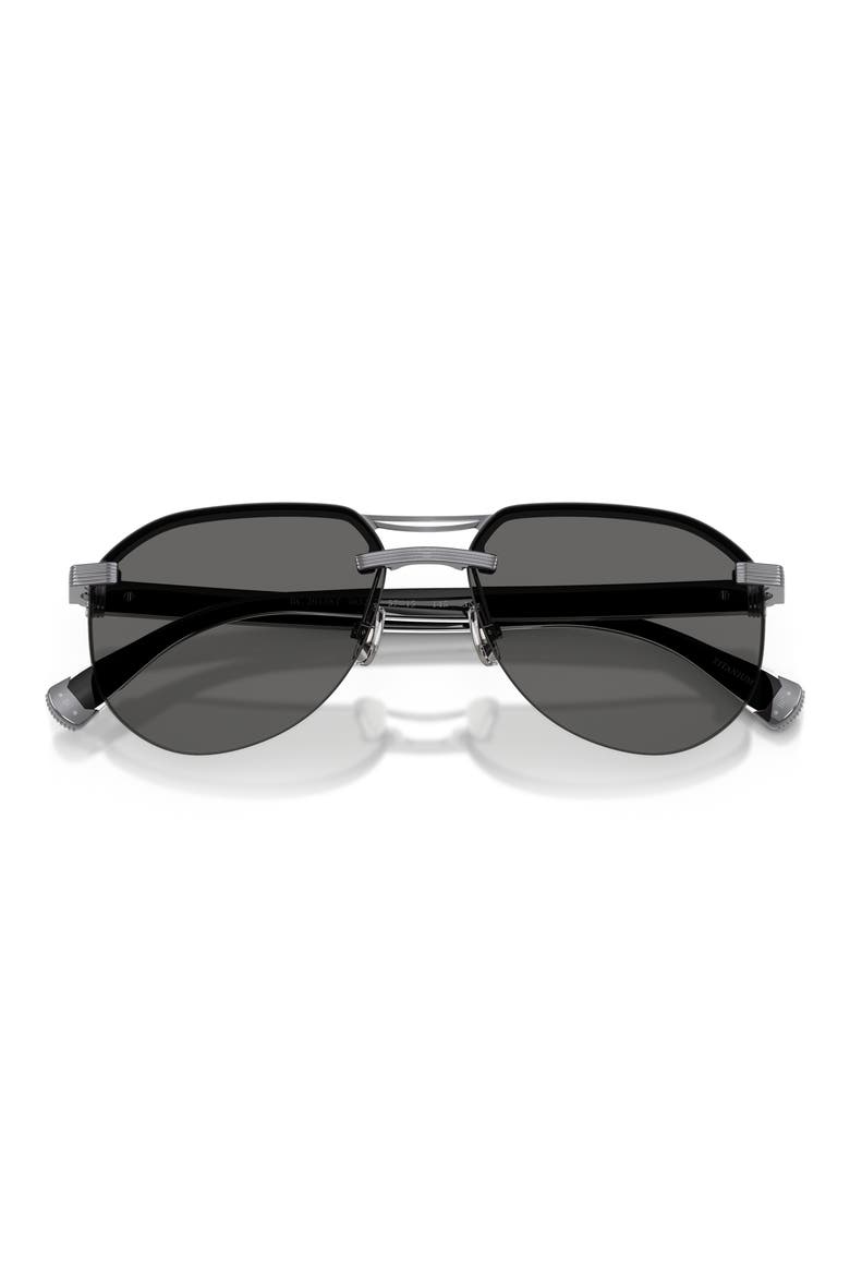 Carlito B 57mm Pilot Sunglasses, Alternate, color, ANTHRACITE / CLEAR