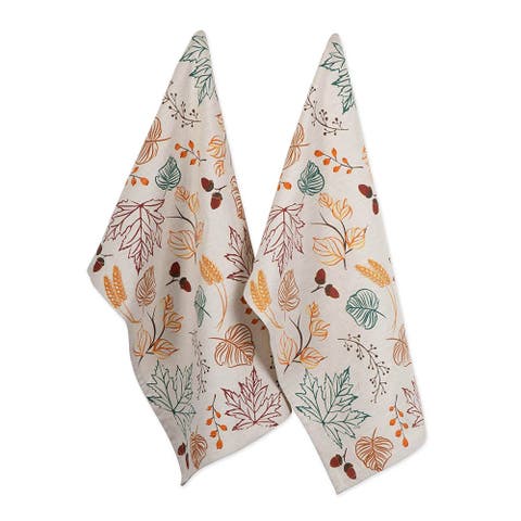 Autumn Leaves Printed Dishtowel Set/2