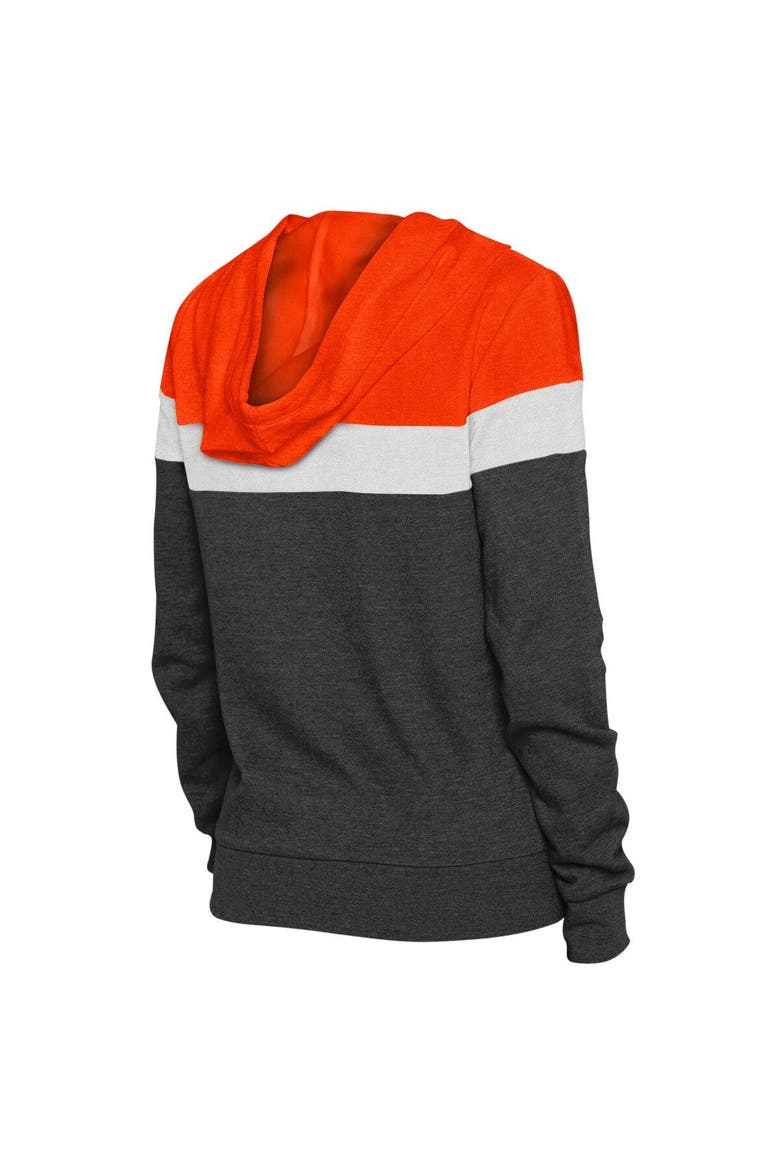 Women's New Era Heather Black San Francisco Giants Colorblock Full-Zip Hoodie Jacket, Alternate, color, Heather Black