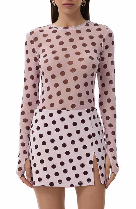 AFRM Kaylee Long Sleeve Mesh Top