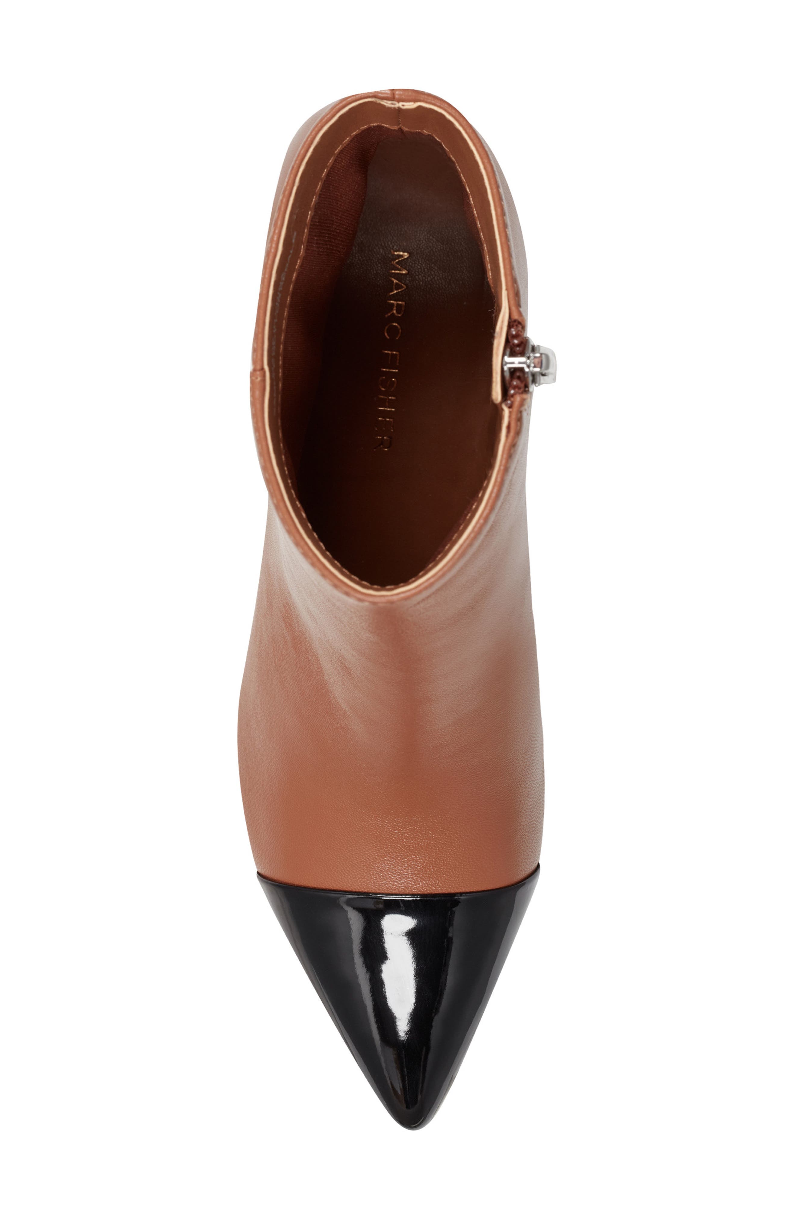 Marc Fisher Block Heel Bootie, Alternate, color, Luggage