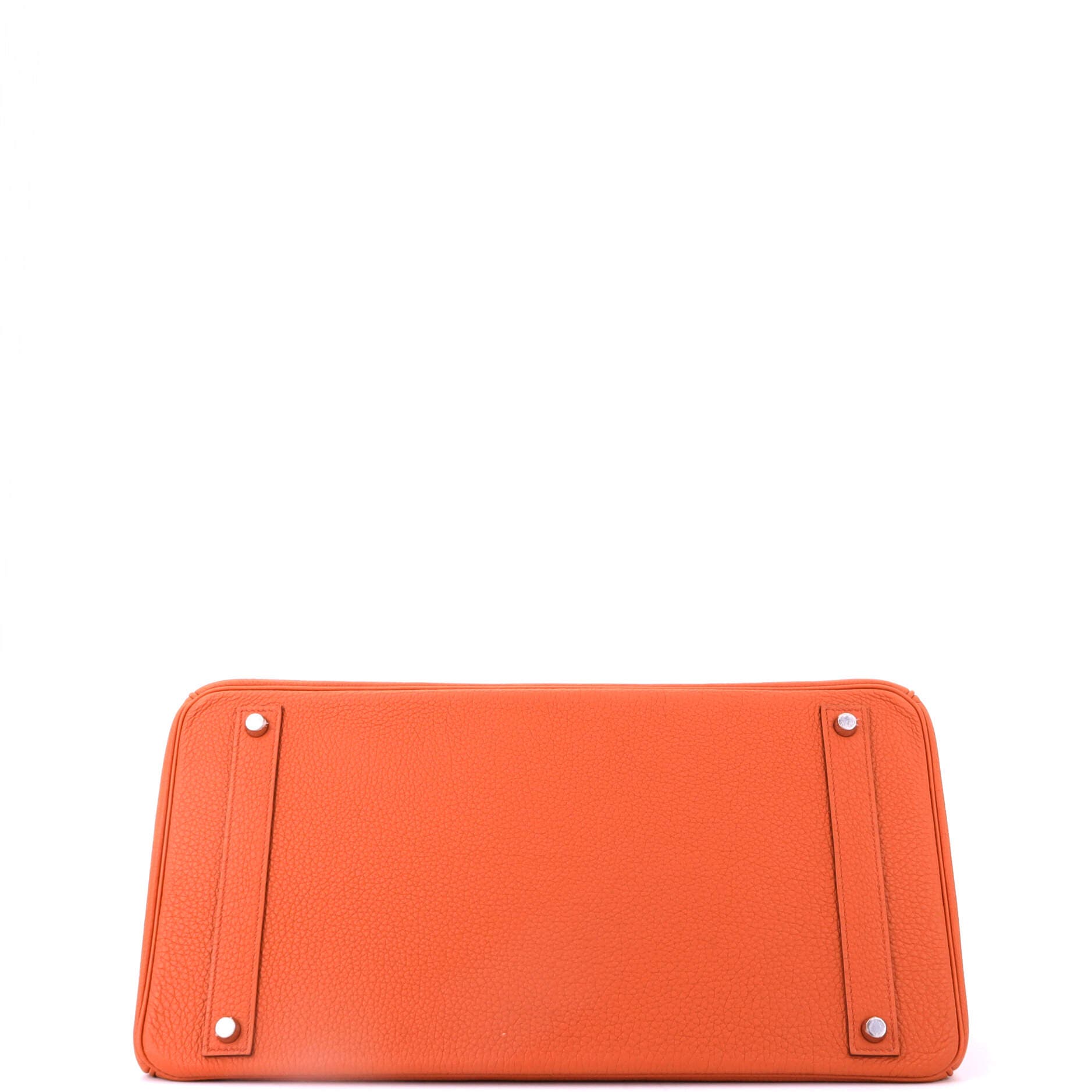 Pre-Owned Hermes Birkin Handbag Orange Togo with Palladium Hardware 40, Alternate, color, Terre Battue