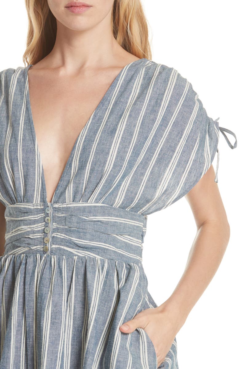Free People Roll the Dice Stripe Dress, Alternate, color,
