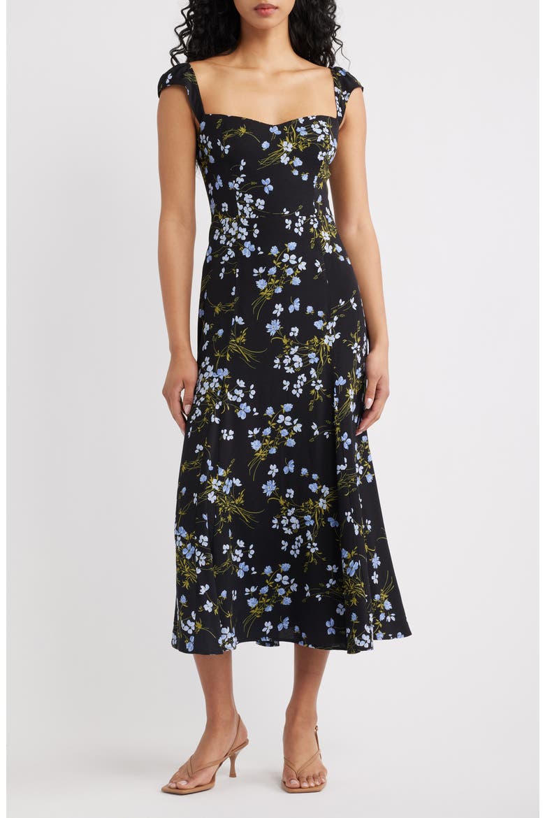 Bryson Floral Midi Dress, Main, color, LIA