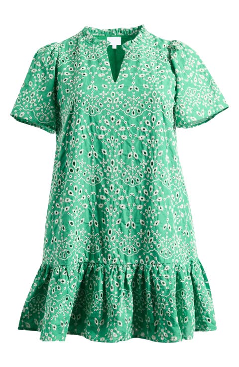 Viridiana Floral Eyelet Minidress