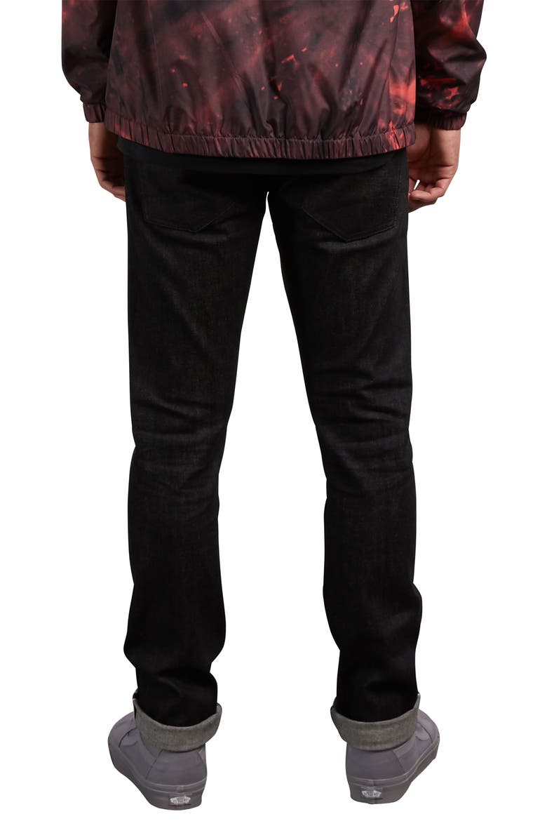 Vorta Slim Fit Jeans, Alternate, color, BLACK SELVEDGE