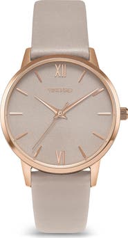 Vincero Petite Eros Leather Strap Watch, 33mm
