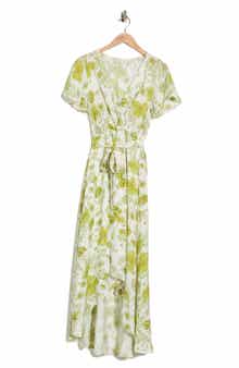 WEST K Faux Wrap High Low Dress
