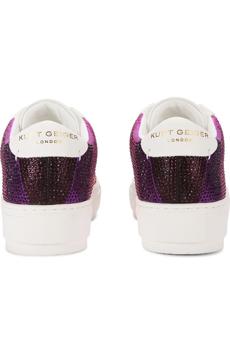 Kurt Geiger London Laney Crystal Rainbow Stripe Sneaker, Alternate, color, Open Pink