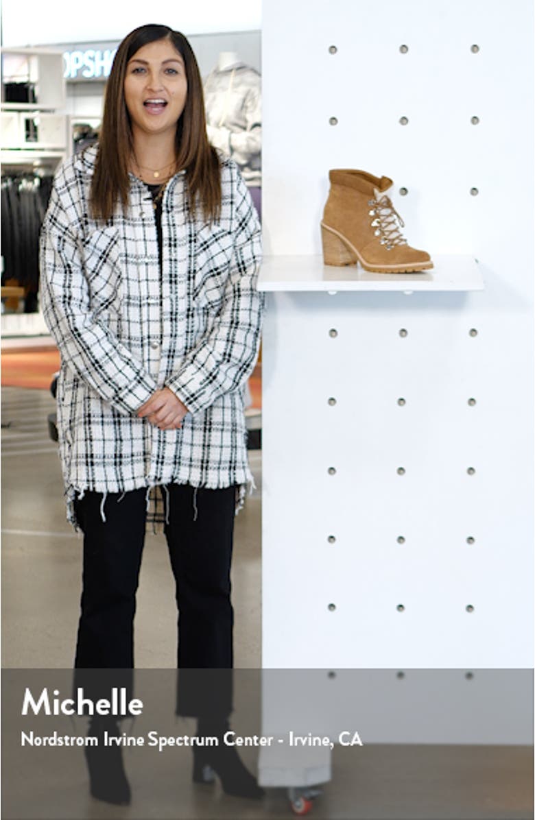 Post Faux Shearling Trimmed Hiking Boot, sales video thumbnail