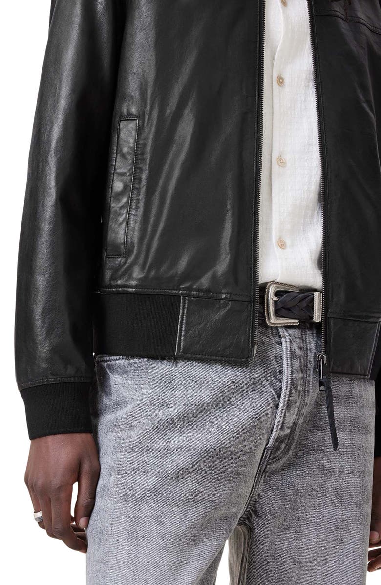 AllSaints Gen Leather Jacket, Alternate, color, 