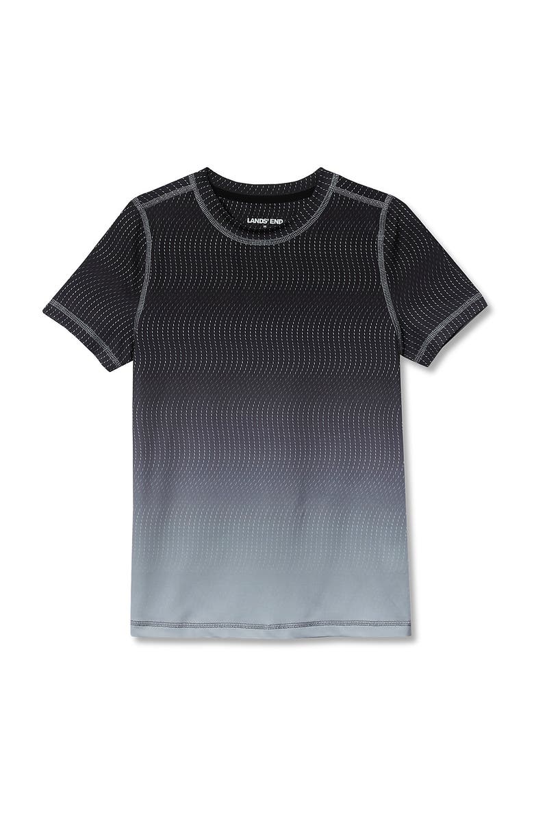 Lands' End Boys Husky Active Performance Tee, Main, color, Black Gradient Ombre