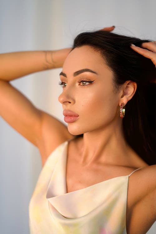 Classicharms Serena Molten Gemstone Hoop Earrings In Pink