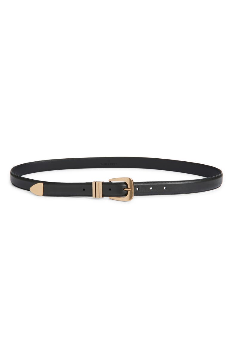 AllSaints Triple Keeper Belt, Main, color, Black / Warm Brass