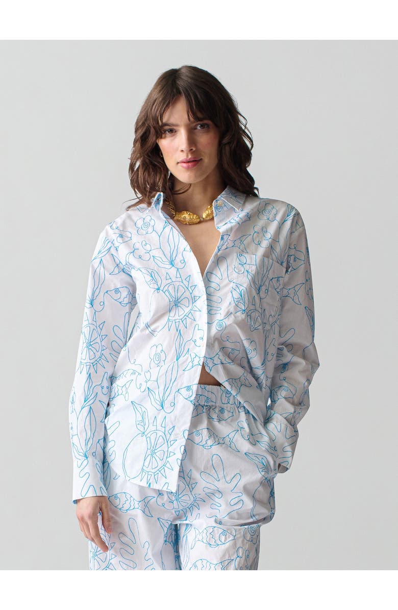 Lingua Franca Petra Button Down, Main, color, 