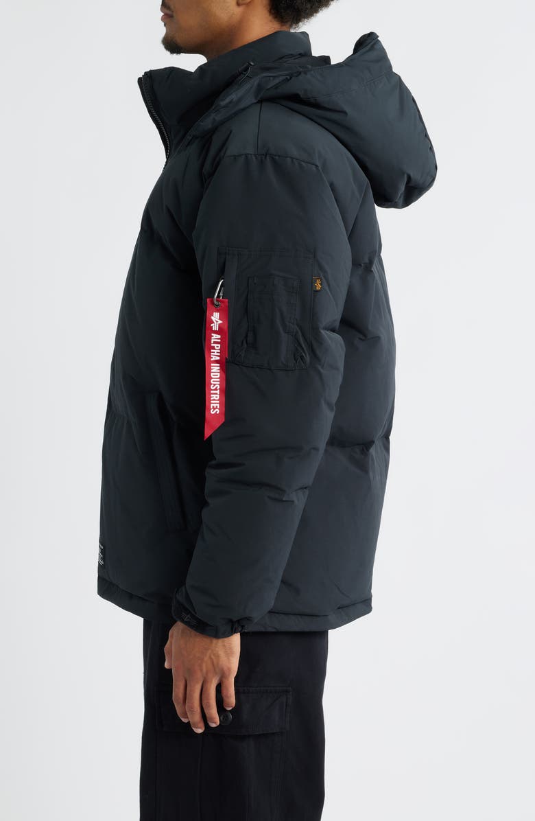 Alpha Industries Down & Feather Puffer Parka, Alternate, color, Black