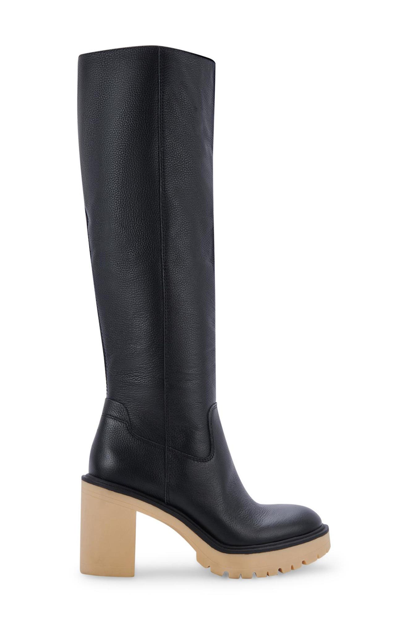 Dolce Vita Corry H2O Waterproof Lug Sole Knee High Boot, Alternate, color, 