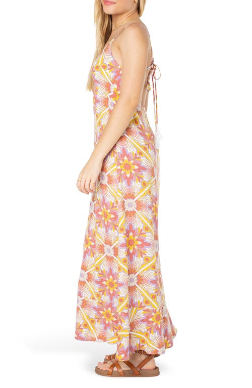 Roxy Lost Paradise Print Sundress In Pink