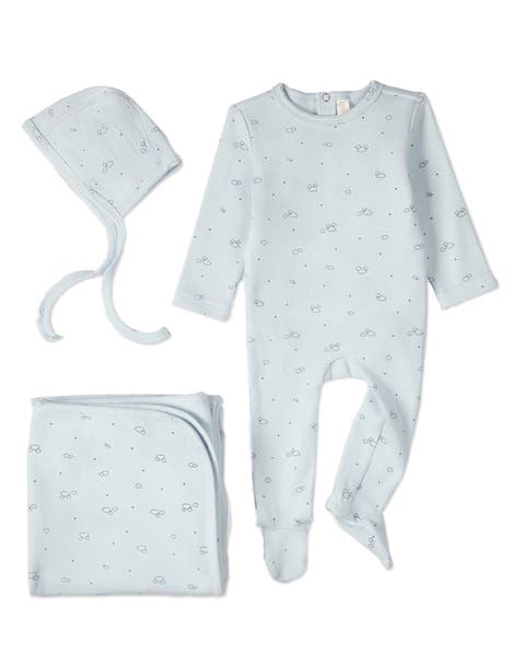3 Piece Baby Cotton Rich Footie Set