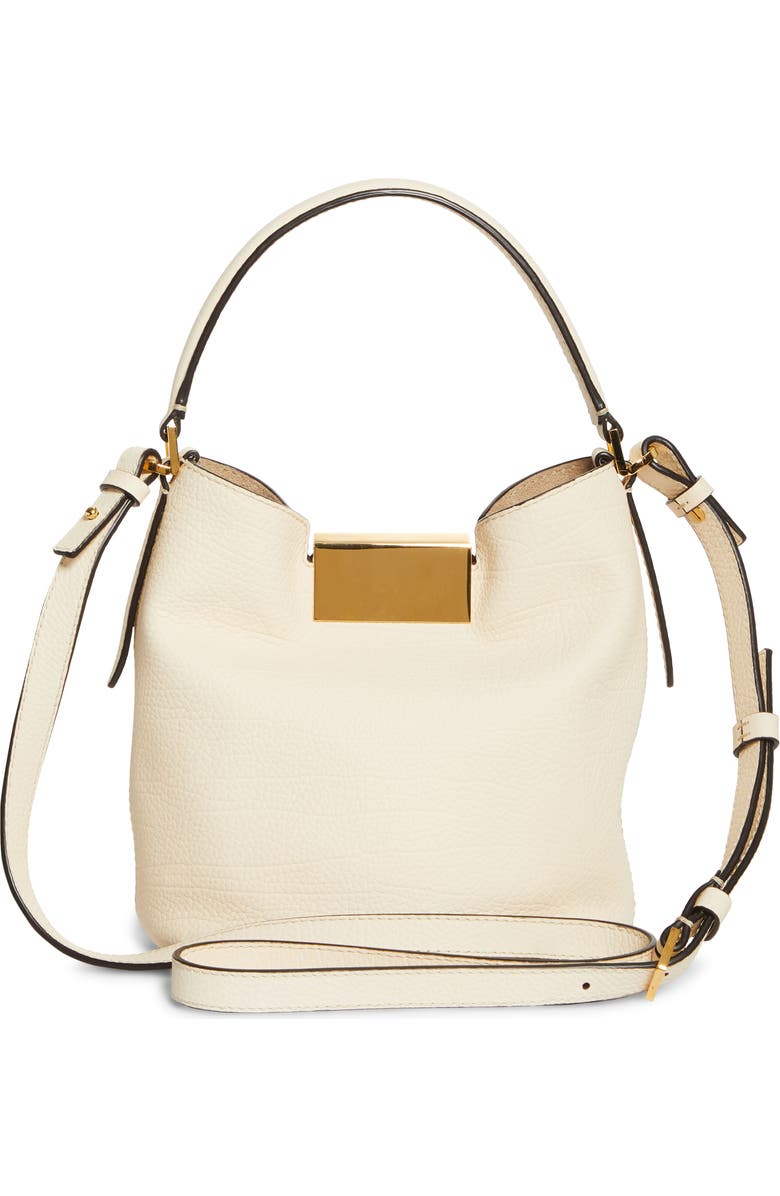Marni Trunkaroo Leather Bucket Bag, Alternate, color, 274 - Cream