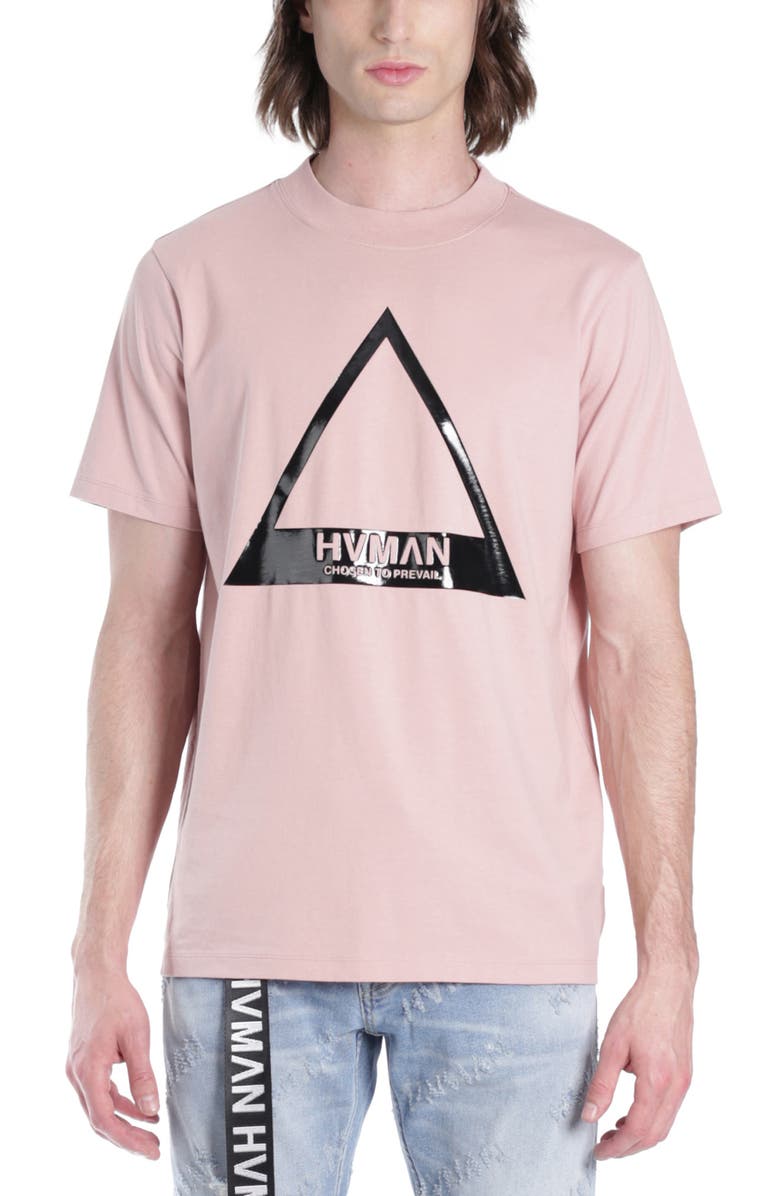 HVMAN Triangle Cotton Logo Graphic Tee, Main, color,
