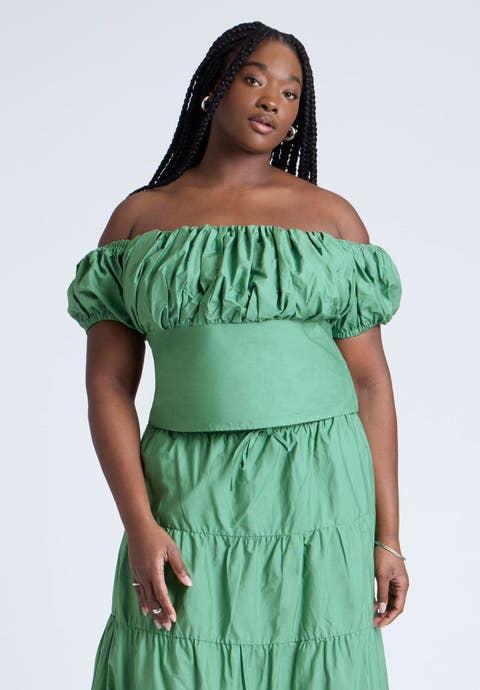 Shirred Maiden Top (Plus Available)